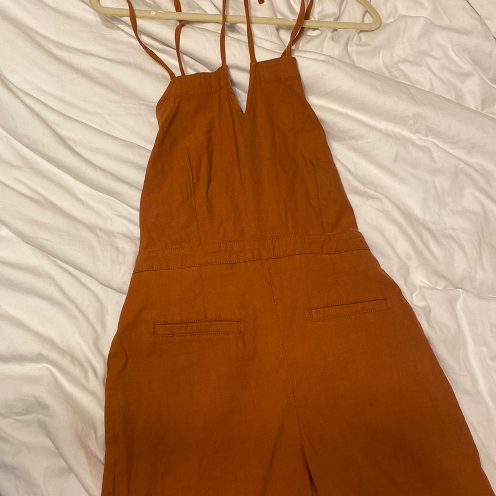 NWT Anthropologie orange jumpsuit